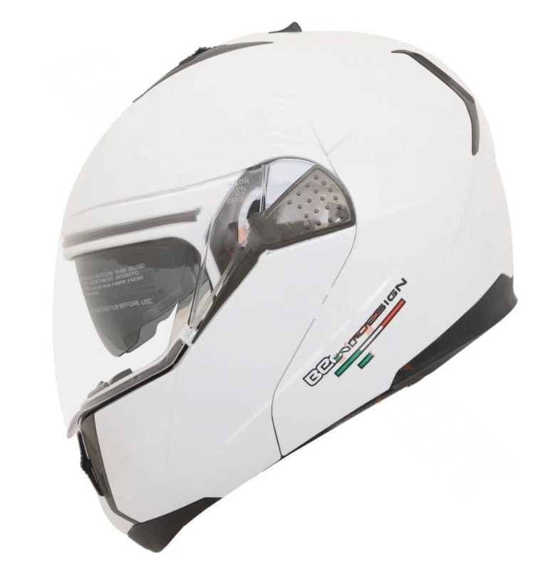 KASK ÇENE AÇILIR GÖZLÜKLÜ BEON BEYAZ [ S ] (57684)